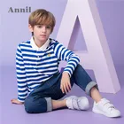 Annil Children Clothes Wholesale Long Sleeve Striped Polo T-Shirt For Boy