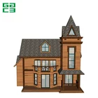 China factory low cost prefab house wooden structure/ log cabin kits homes