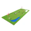 High quality artificial synthetic green color grass turf indoor used portable 2 hole 3 meters Putter mat