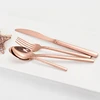 Hotel cutlery, gold plated cutlery, Square Stainless Copper Silverware