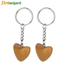 Engraved Wooden Key Chain Personalized Customised Heart Wood Keychain