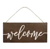 Rustic Hanging Farmhouse Porch Elegant Wooden Welcome Sign for Front Door Decor