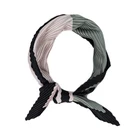 Spring summer fashion crinkle diamond shape skinny hair scarf
