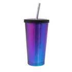 Tumbler 12OZ/17OZ Double Wall 18/8 Stainless Steel Tumbler With Straw