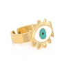Fashion Designer Limited Time-limited Resin Punk Anel Ring Anillos Turkish Evil Blue Eye Rings Jewelry Bff Best Friends Couple