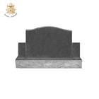Cemetery usage china gray granite high polished simple design tombstone NTGT-045L