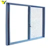 Commercial system double glazed aluminum sliding glass door with security mesh