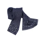 Myfur wholesale Winter women scarf angora wool thick warm pashmina shawl scarf for lady