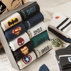 Cotton Mens Dress Socks Business 2019 New Wholesale Marvel Cartoon Happy Cotton Colourful Fashion Mens Dress Socks