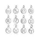 12 pcs one set chinese zodiac sign charms metal tags for bracets necklaces custom logo handbag tags charms