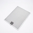Porous stainless steel/aluminum grease oil mesh filter