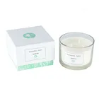 Custom wholesale natural 3 wick scented soy wax in glass jar candle