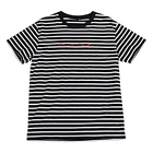Wholesale Custom Fashion 2019 New Short Sleeve T Shirt Black White Striped T-shirt