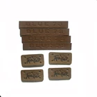 customized leather applique embroidery patches sew on embroidered GOLD patch for clothing DIY