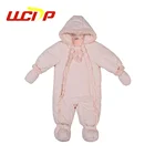 High quality cute winter new born children clothes long sleeve romper hooded baby jumpsuit