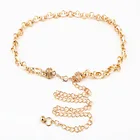 Fashion Metal Gold Woven Chain Belt Pearl Women Waist Chain Belt
