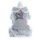 2019 Whosale Black Striped Small Dog Pajamas Coats for Puppy Couple pet Design Pet Jumpsuit