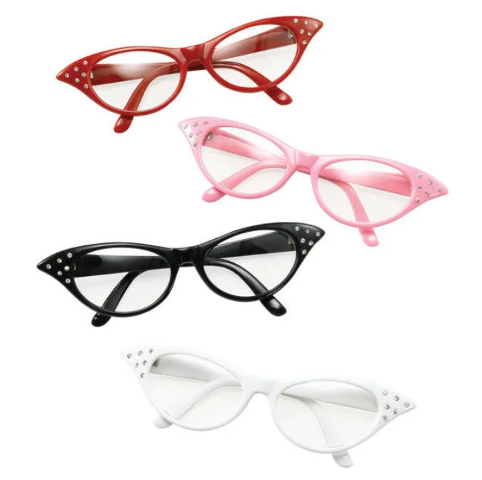 Retro 50 s/60 s Cats Eye Diamante Occhiali/Occhiali Da Sole BNWT UV400 Vtg Grasso occhiali