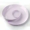 household tableware fancy round PP plastic compartment tray&plate