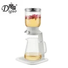 Factory Wholesale 800ml White Color Pyrex Glass Ice Drip Coffee And Tea Maker WIth Stainless Steel Filter