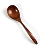 18cm 100% natural wood for soup spoon table coconut wood spoon honey logo