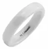 3, 4, 6, 8 or 10mm Classic High Polished Wedding Ceramic Ring White