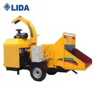 LIDA Mobile Wood Chipper working in forest Cheap price made in China