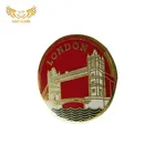 Metal Etching Round Magnetic Breast Cancer Pin Badge