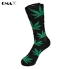 Popular marijuana leaf cannabis dress socks weed ; fashion warm cotton long crew socks