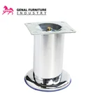Hot sales furniture sofa base silver chrome metal adjustable bed leg