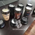 New design disposable plastic coffee cup lids double colors lids for any kinds of cups transparent in the middle