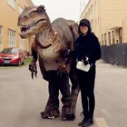 Adult raptor dinosaur costume for Amusement park