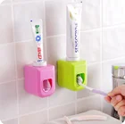Plastic Auto Squeezing Touch Me Automatic Toothpaste Dispenser Toothbrush Holder