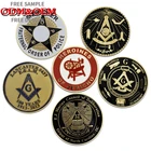 Custom Masonic Emblem zinc alloy Badges Scottish Rite Wing Up Eagle Emblem 3" Auto Car Emblem