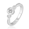 Newest design 925 sterling silver 3 A cubic zirconia three stones diamond ring blanks jewelry making