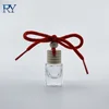 Empty Square Shape Glass Car Perfume Bottles Pendant 6ml Perfume Packaging Hanging Car Diffuser Bottle