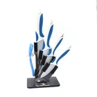 TPR handle ceramic knife set with acrylic stand