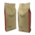 custom printed foil lined side gusset valve Recyclable kraft paper bag for coffee bean 250G 500G 1000G 1Kg