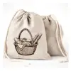 Natural Eco Cotton Bread Bags Gift Sandwich Bag Reusable Grocery Food Coffee Storage Bags With Drawstring