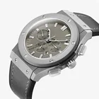 Custom Logo Chronograph Men Watches Leather Strap Stainless Steel Wrist Watches Men Watches