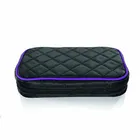 Hot sale custom quilted cosmetic makeup toiletry case organizer pouch