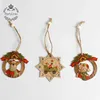 Yiwu Wood Ornament Crafts Hanging Wooden Christmas Tree Decoration