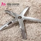 Silver metal office chair fitting hardware aluminum alloy chair base with rubber