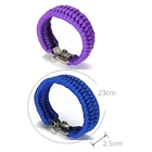32 strands diamond braided paracord 550 survival bracelet in polyester nylon material with buckle