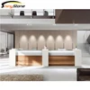 Stylish L shape acrylic solid surface reception desk