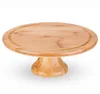 Modern styles round bamboo cake stand with Pedestal Foot