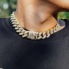14K Gold Diamond Miami Cuban Link Gold Chains, Gold Chain Necklace for Men