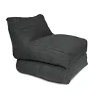Customized color outdoor stretch pouf lounge knitted heated oversized wholesale soft bean bag filling lounge cushion