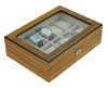 Light Zebra Wood Matte Paint Ten Watch Display Box