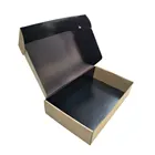 Fancy design corrugated paper cake packaging box with glossy varnished